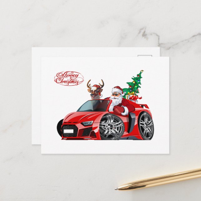 Cartoon Christmas greeting card (Front/Back In Situ)