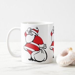 Cartoon Christmas Jolly Santa Claus, Sack of Toys Coffee Mug