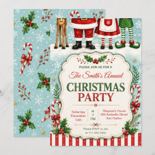 Cartoon Christmas Party Invitation