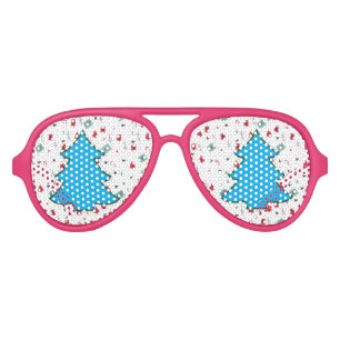 Cartoon Christmas Tree Party Sunglasses