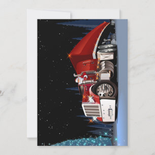 Cartoon Christmas truck Holiday Card