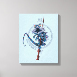 Cartoon Chupacabra & Elder Wand Canvas Print
