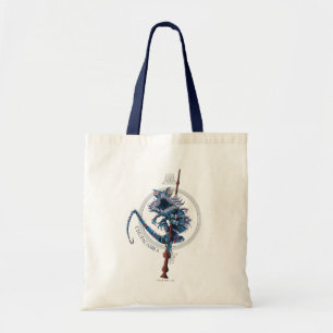 Cartoon Chupacabra & Elder Wand Tote Bag