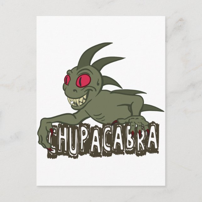Cartoon Chupacabra Postcard (Front)