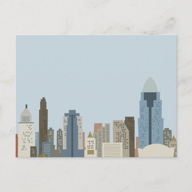 Cartoon Cincinnati Postcard (Front)