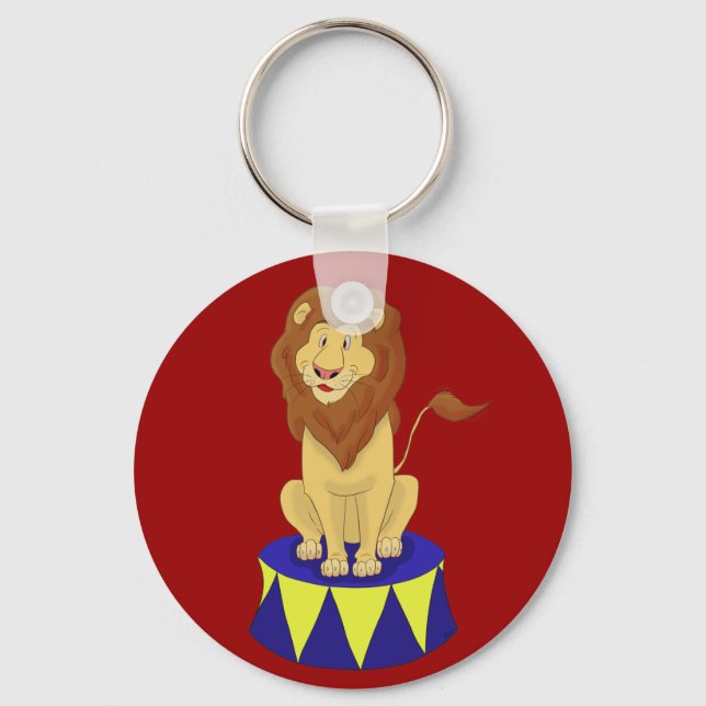 Cartoon Circus Lion Keychain (Front)