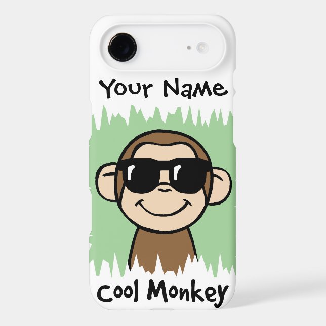 Cartoon Clip Art Cool Monkey with Sunglasses (Back)