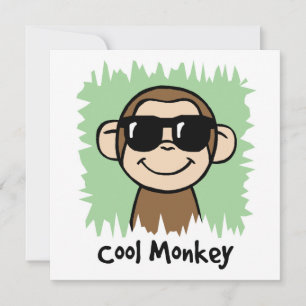 Cartoon Clip Art Cool Monkey with Sunglasses