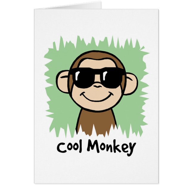 Cartoon Clip Art Cool Monkey with Sunglasses (Front)