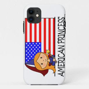 Cartoon Clip Art Cute American Princess Flag iPhone 11 Case