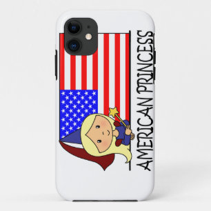 Cartoon Clip Art Cute American Princess Flag iPhone 11 Case