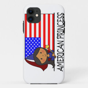 Cartoon Clip Art Cute American Princess Flag iPhone 11 Case