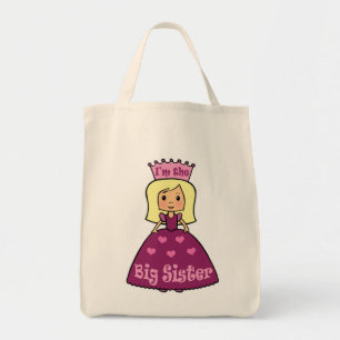 Cartoon Clip Art Cute Big Sister Princess Hearts Tote Bag