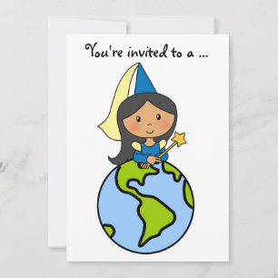 Cartoon Clip Art Cute Princess Girl Birthday Party Invitation