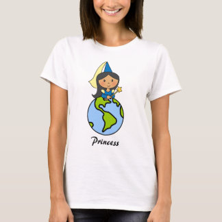 Cartoon Clip Art Cute Princess on Top of the World