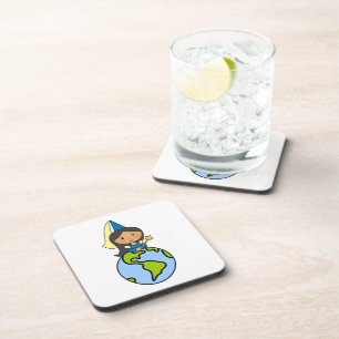 Cartoon Clip Art Cute Princess on Top of the World Coaster