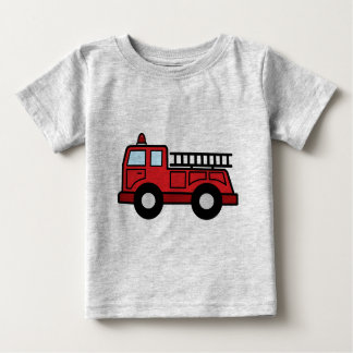 Cartoon Clip Art Firetruck Emergency Vehicle Truck Baby T-Shirt