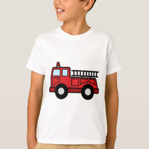 Cartoon Clip Art Firetruck Emergency Vehicle Truck T-Shirt