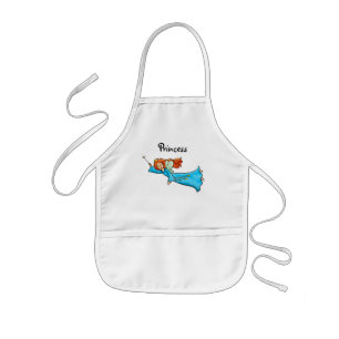 Cartoon Clip Art Flying Fairy Princess Magic Wand Kids Apron