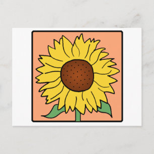 Cartoon Clip Art Garden Summer Sunflower Flower Postcard