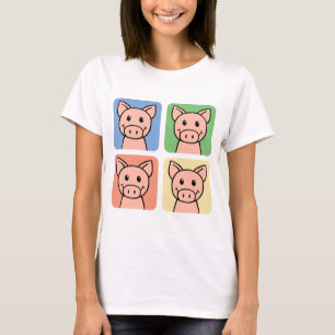 Cartoon Clip Art Pigs are People too! Piggy Piggie T-Shirt