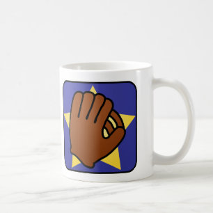 Cartoon Clip Art Sports Baseball Glove Gold Star Coffee Mug