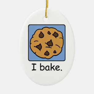 Cartoon Clip Art Yummy Chocolate Chip Cookie Ceramic Tree Decoration