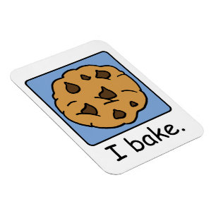 Cartoon Clip Art Yummy Chocolate Chip Cookie Magnet