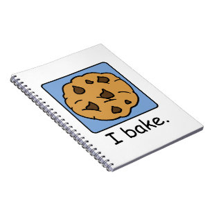 Cartoon Clip Art Yummy Chocolate Chip Cookie Notebook
