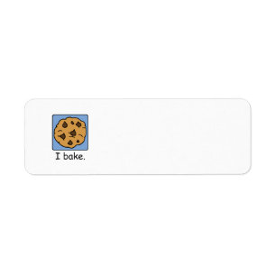 Cartoon Clip Art Yummy Chocolate Chip Cookie Return Address Label