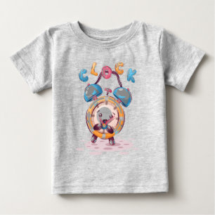 Cartoon Clock Baby T-Shirt