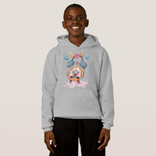 Cartoon Clock   Kids Hoodie