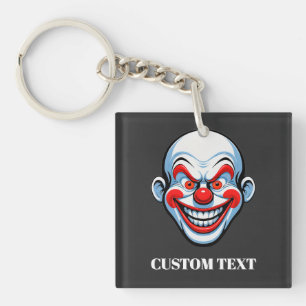 Cartoon Clown Face Key Ring