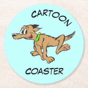 Cartoon Coaster: Cute Running Dog Coaster