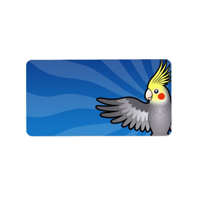 Cartoon Cockatiel Label (Front)