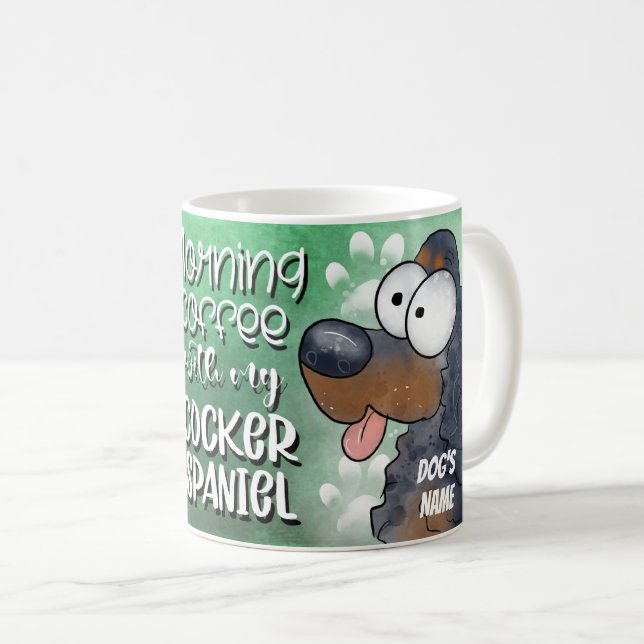 Cartoon Cocker Spaniel Dog Pet Coffee Mug, Cup (Front Right)