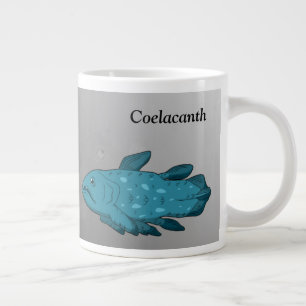 Cartoon Coelacanth Large Coffee Mug