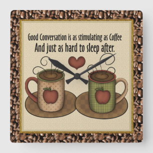 Cartoon Coffee Clock