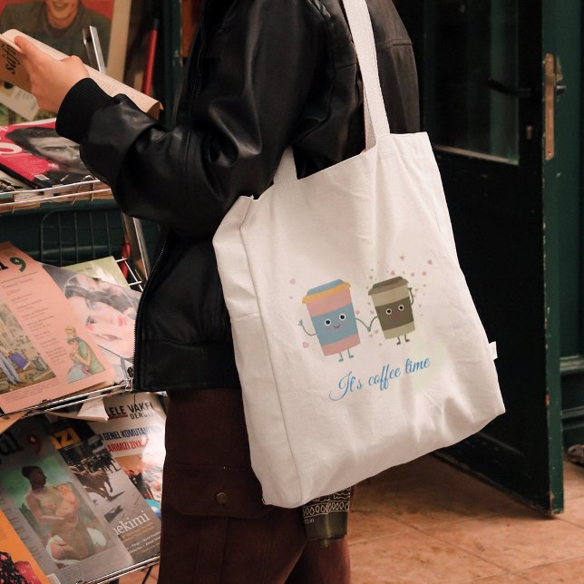 Cartoon coffee cups Tote Bag (Cartoon coffee cups Tote Bag
)