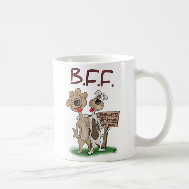 Cartoon Coffee Mugs: Best Friends Forever Coffee Mug (Right)