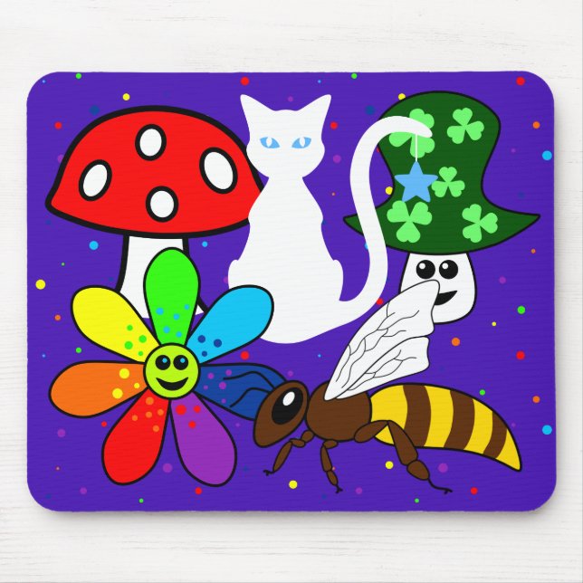 Cartoon Collage Mousepad (Front)