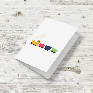 Cartoon Colourful Train Card