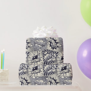 Cartoon Comic Book Graphic Art Expression Wrapping Paper