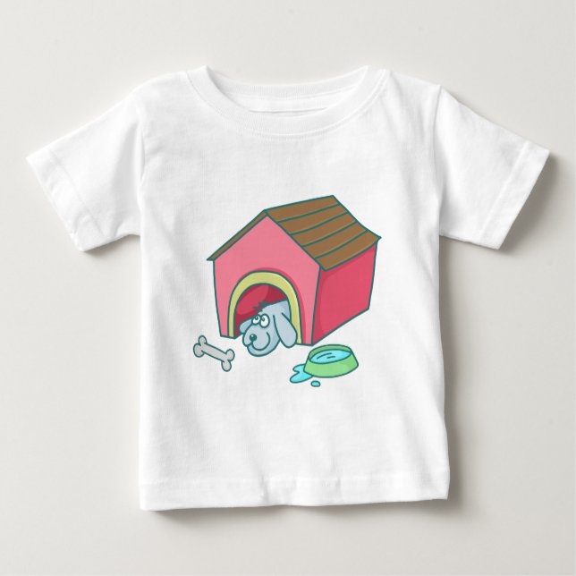cartoon comic doodle pet dog house baby T-Shirt (Front)