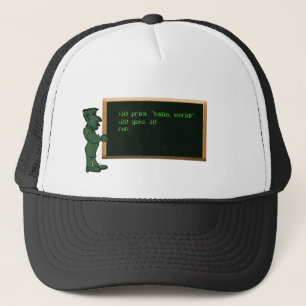 Cartoon Computer Science teacher Trucker Hat