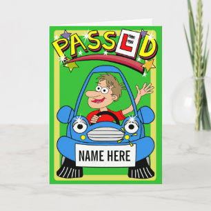 Cartoon Congratulations On Passing Driving Test Card