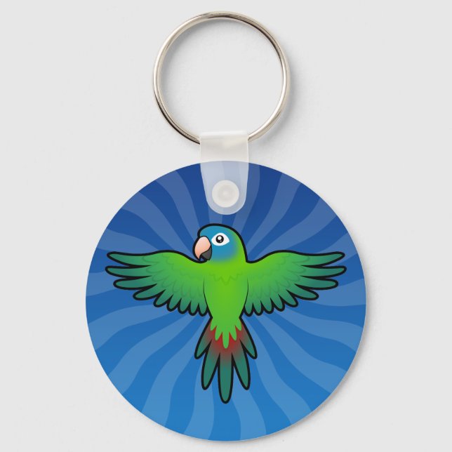 Cartoon Conure / Lorikeet / Parrot Key Ring (Front)