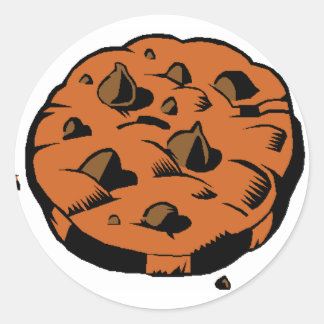cartoon cookie classic round sticker