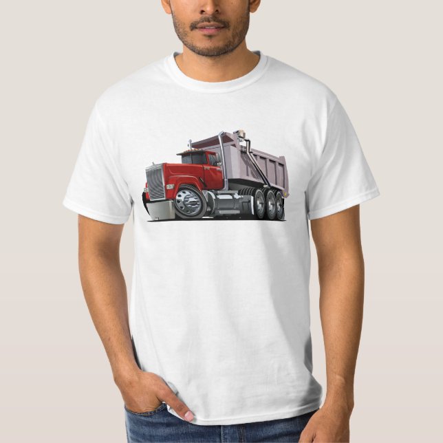 Cartoon cool dump truck T-Shirt (Front)