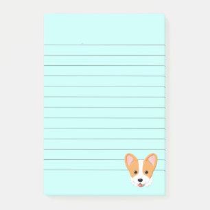 Cartoon Corgi Lined Post-it Notes